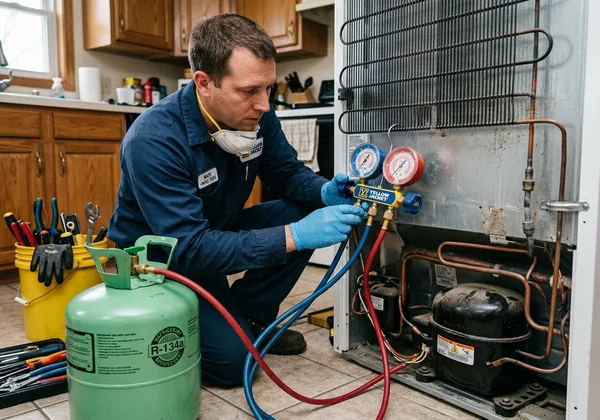 Refrigerator Gas Charging & Leakage Repair